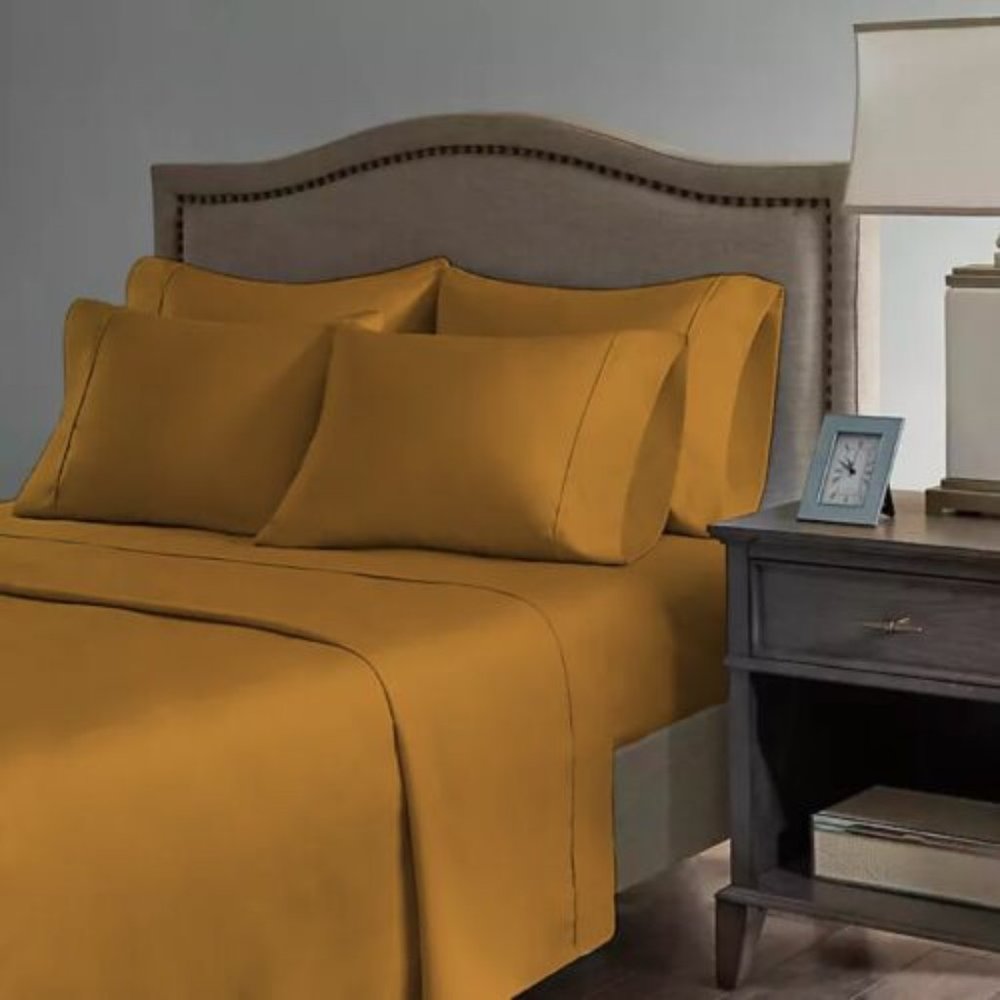 QUEEN  -  MEDALLION GOLD - 6 Piece Cooling Bamboo Sheet Set